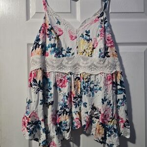 Torrid Floal Baby Doll Tank